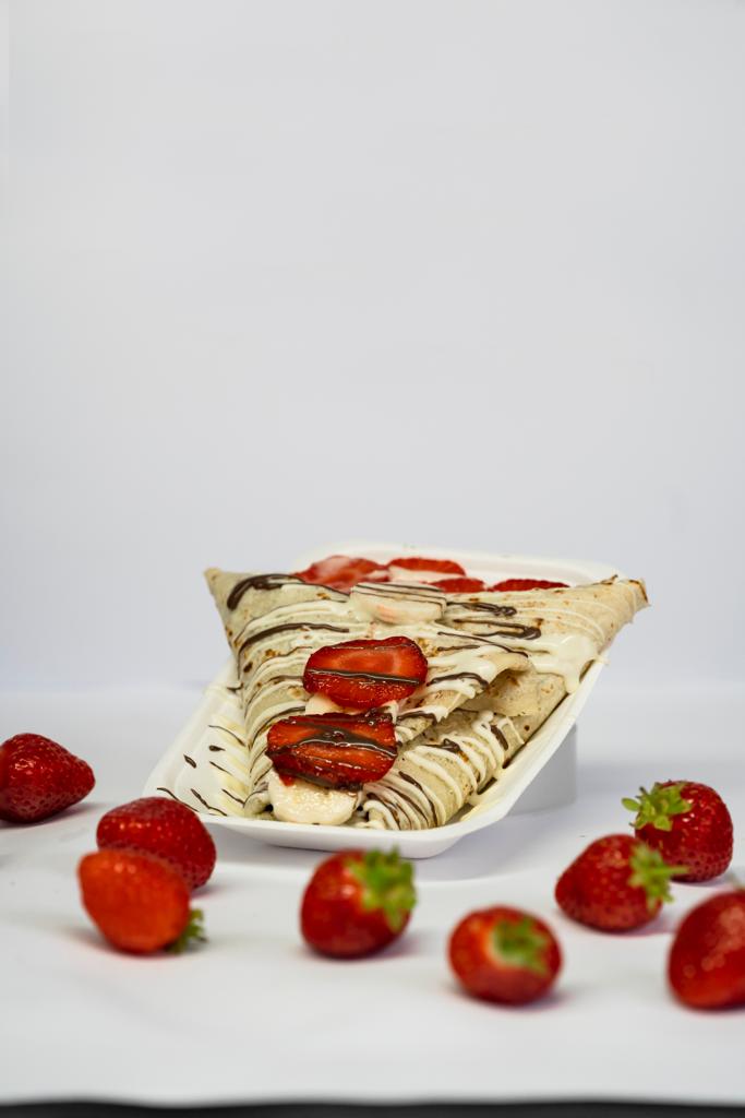 Strawberries And Bananas Crepe